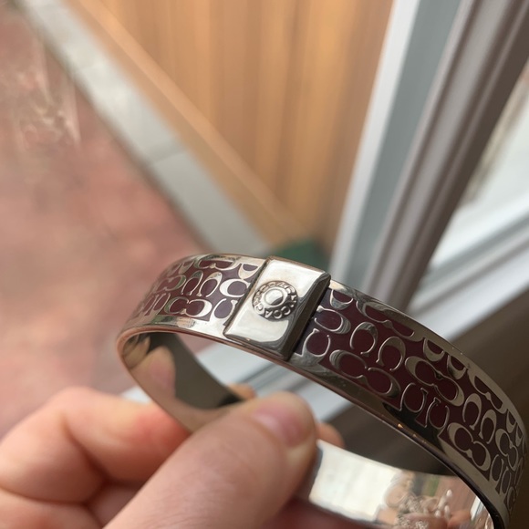 COACH Brown Enamel Bangle - Picture 2 of 5